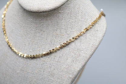 14K Yellow Gold Fancy Heart Necklace (18 Inches)