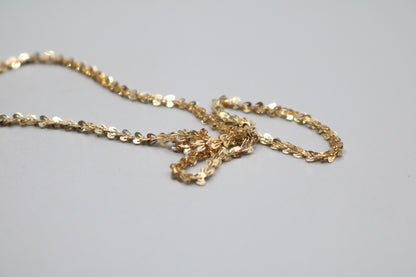 14K Yellow Gold Fancy Heart Necklace (18 Inches)