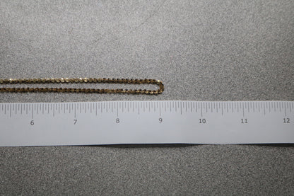 14K Yellow Gold Fancy Heart Necklace (18 Inches)