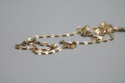 14K Yellow Fancy Link Necklace (20 Inches)