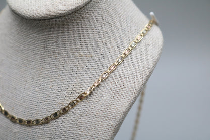 14K Three Toned Fancy Gucci Chain (24 Inches)