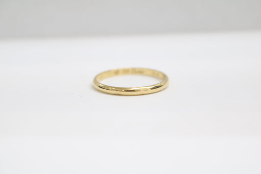 18k Yellow Gold Cartier Wedding Band Ring (Size 6 3/4)