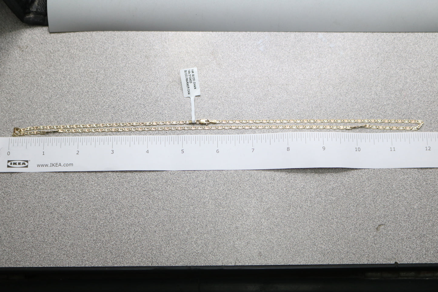 14K Three Toned Fancy Gucci Chain (24 Inches)