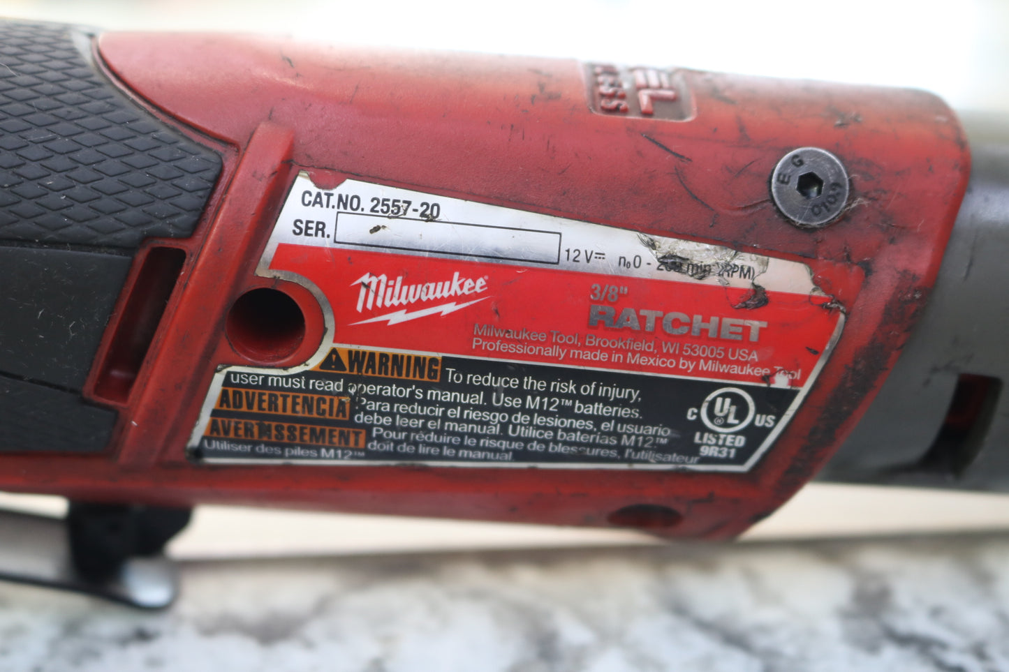 Milwaukee 2557-20 3/8" Ratchet M12