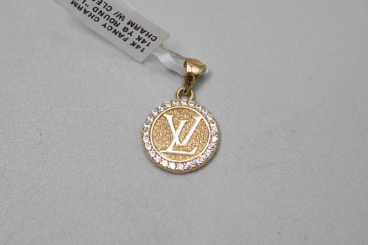 14K Yellow Gold Circular Designer Charm (1.7 Grams)