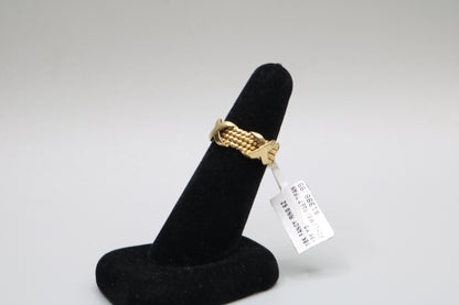 Tiffany & Co 18k Yellow Gold Schlumberger 4 Row Rope X Ring Size 6