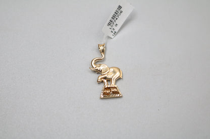14K Yellow Gold Circus Elephant Charm (3.5 Grams)