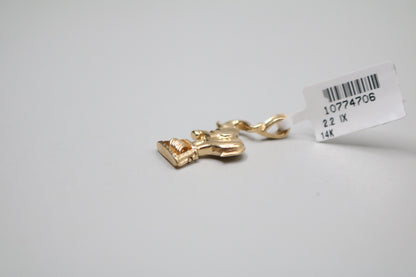 14K Yellow Gold Circus Elephant Charm (3.5 Grams)