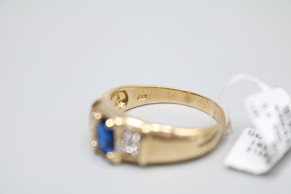 14K Yellow Gold Fancy Style Men's Ring (Size 11 & 1/4)