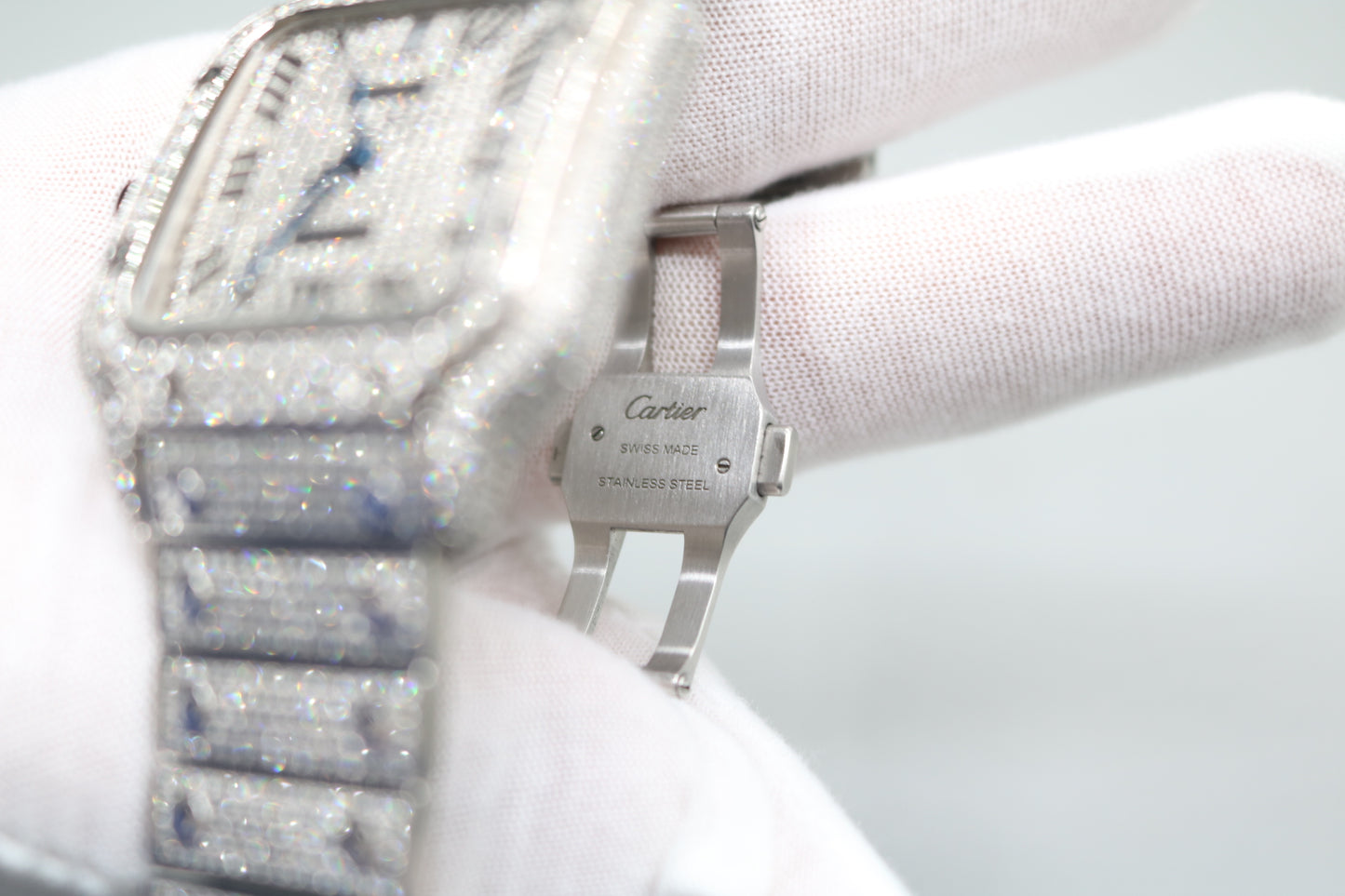Cartier Santos Large 4072 Diamond Men's Watch - Secondhand (Local Pick-Up)