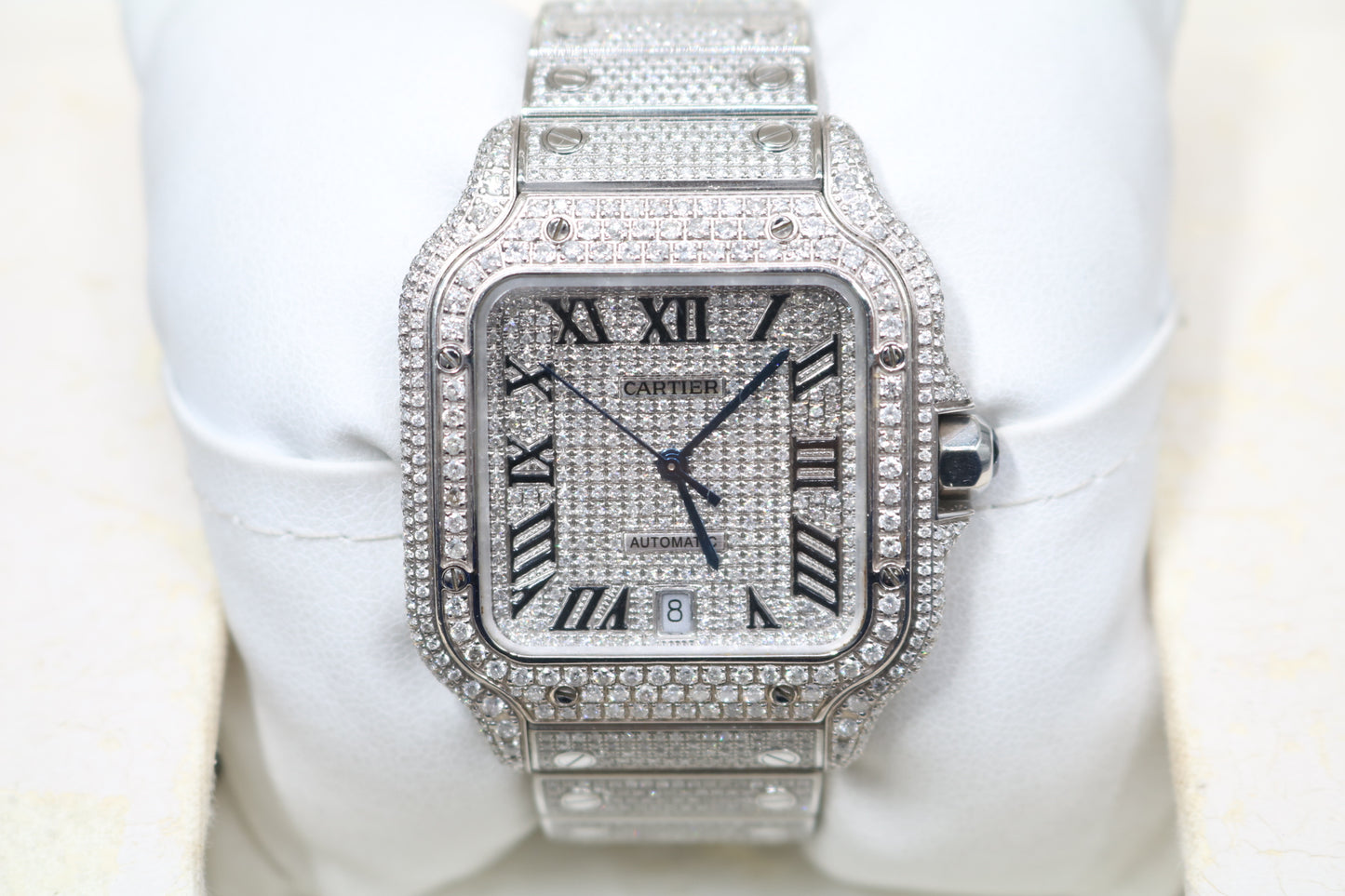 Cartier Santos Large 4072 Diamond Men's Watch - Secondhand (Local Pick-Up)