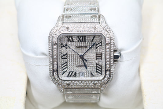 Cartier Santos Large 4072 Diamond Men's Watch - Secondhand (Local Pick-Up)