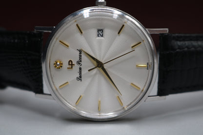 Lucien Piccard 14K White Gold Men's Quartz Watch 22478 - Pre-Owned