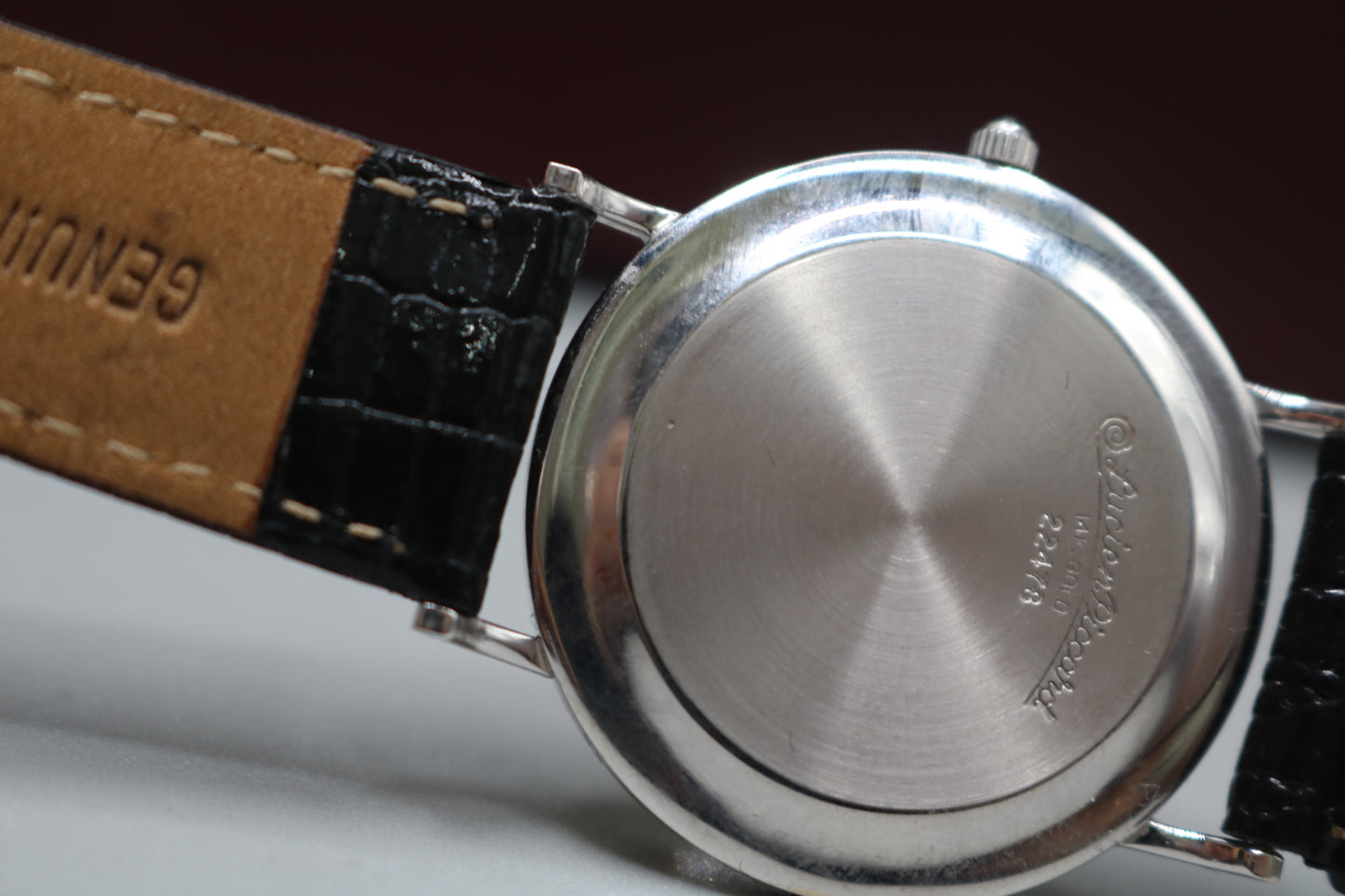Lucien Piccard 14K White Gold Men's Quartz Watch 22478 - Pre-Owned