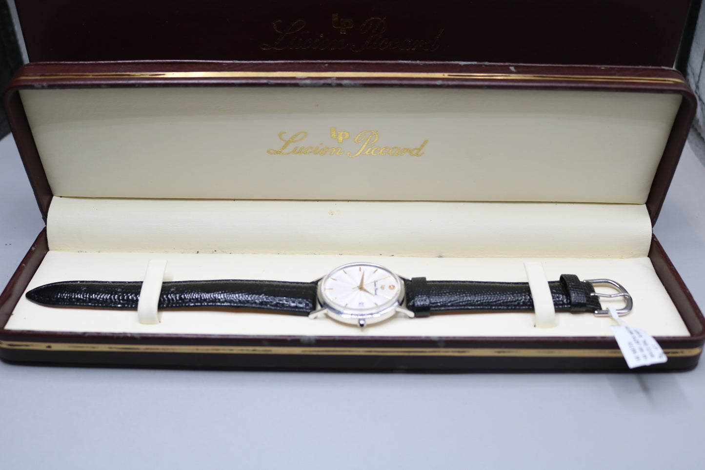 Lucien Piccard 14K White Gold Men's Quartz Watch 22478 - Pre-Owned