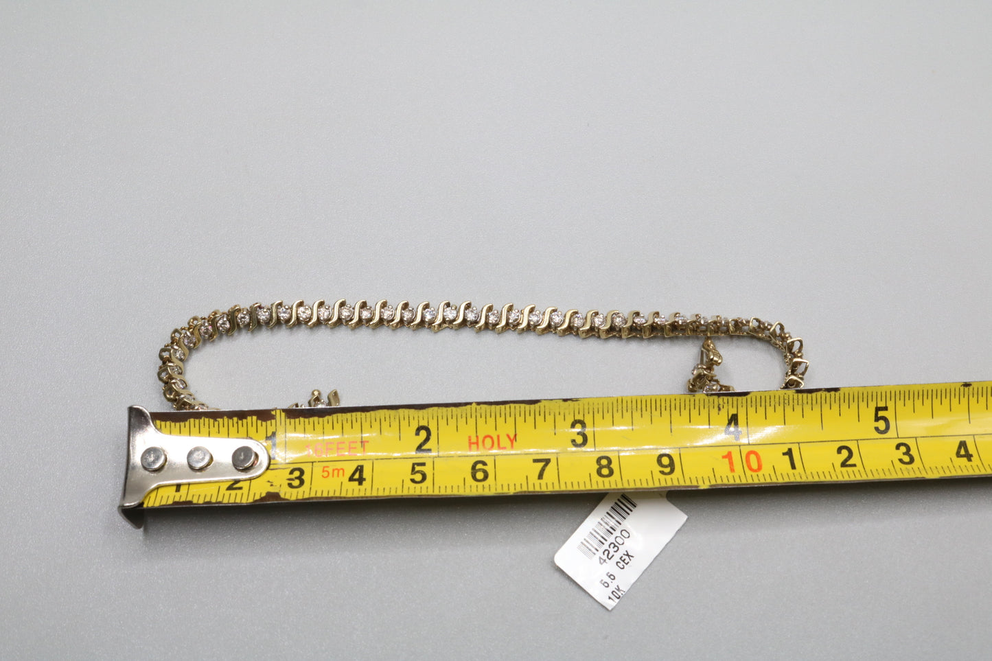 10K Yellow Gold Diamond Tennis Bracelet (1.47 CTW) (Length 4.5") (Local pick-up only)