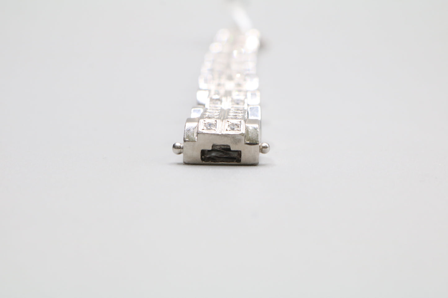 14K White Gold Fancy Diamond Bracelet (3.78 CTW) (8.75 Inches)