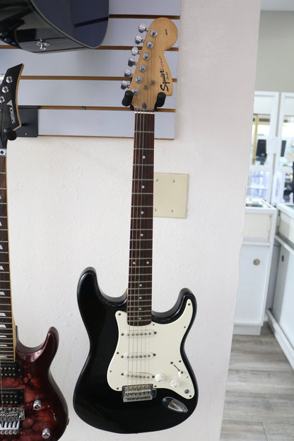 Squier Strat Electric Guitar Black and White (No Shipping)
