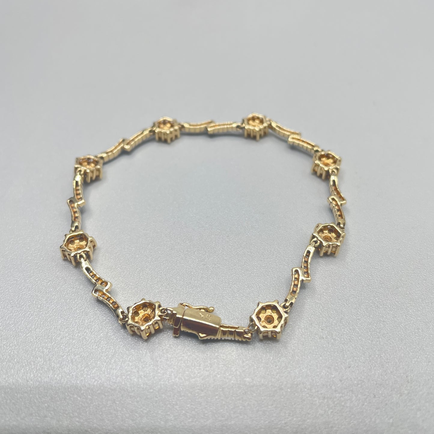 14K Yellow Gold Diamond & Citrine Bracelet (1.12 CTW)