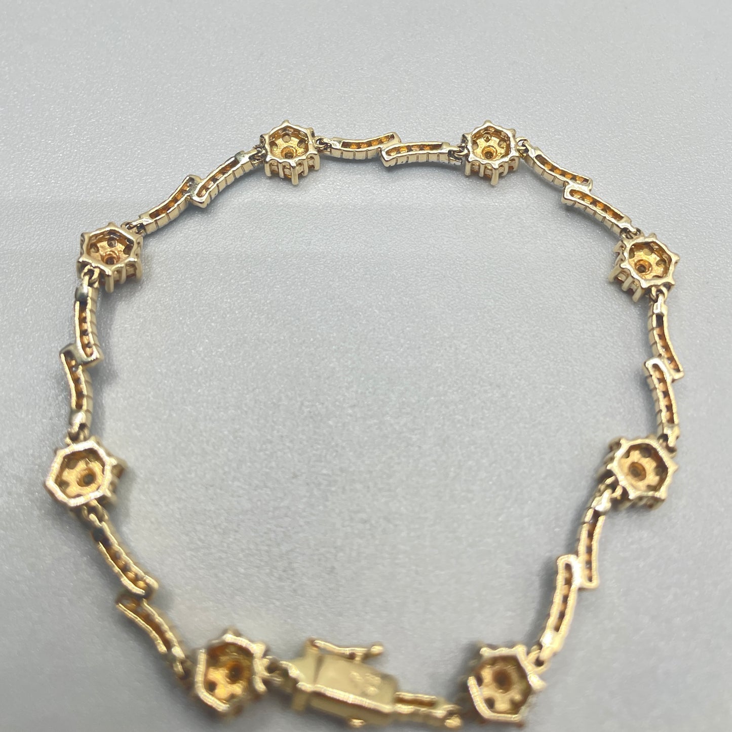 14K Yellow Gold Diamond & Citrine Bracelet (1.12 CTW)