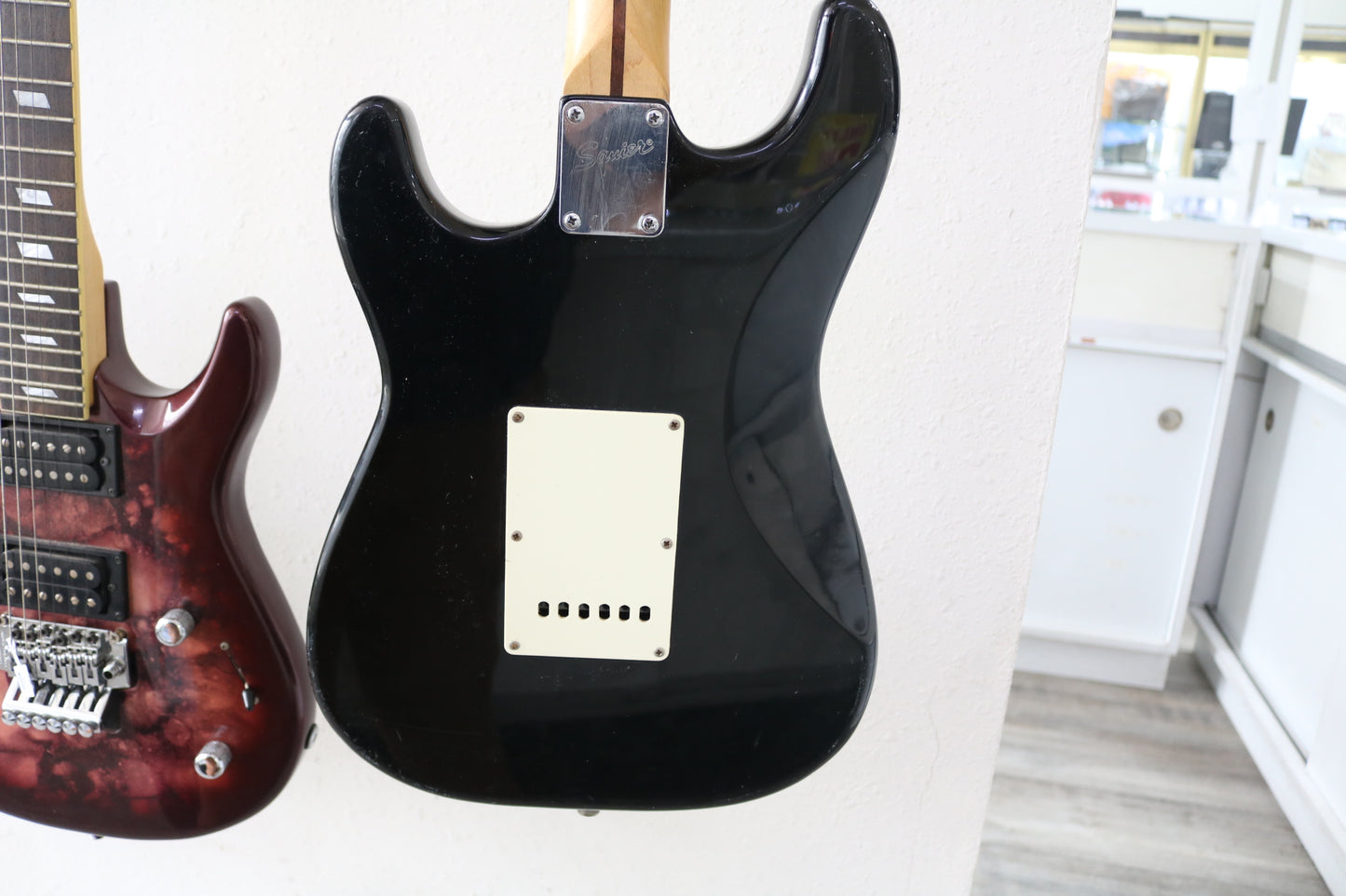 Squier Strat Electric Guitar Black and White (No Shipping)