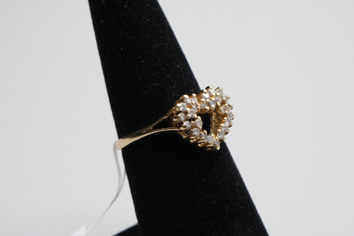 14k Yellow Gold Diamond Heart Ring (Size 7 1/2) (0.25 ctw)