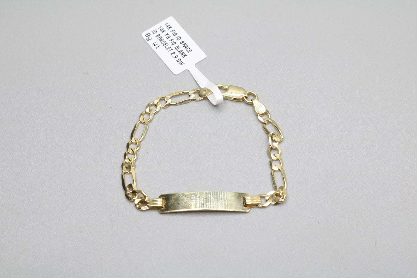 14K Yellow Gold Figaro Style Bracelet (Length 6 Inches)