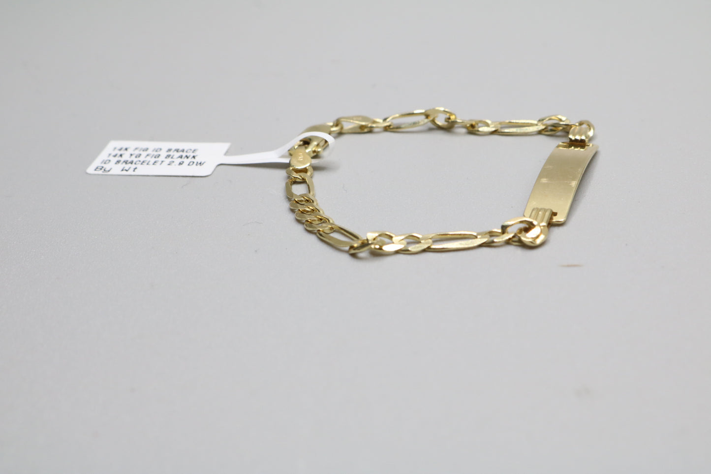 14K Yellow Gold Figaro Style Bracelet (Length 6 Inches)