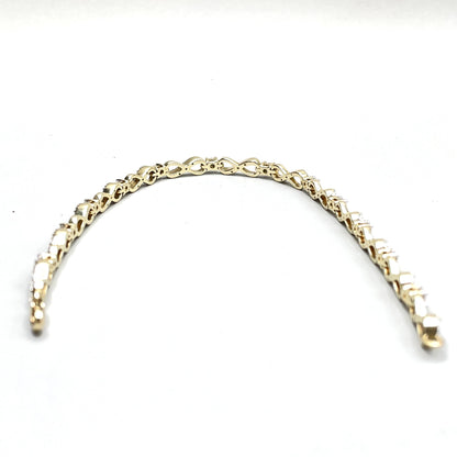 10K Yellow Gold Infinity Link Diamond Tennis Bracelet (0.315 CTW) (7.25 Inches)