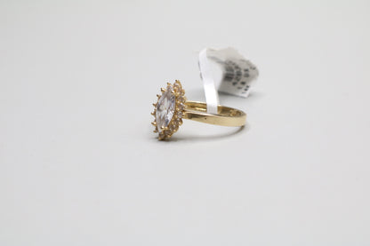 14K Yellow Gold Marquise Promise Ring (Size 6 1/4)