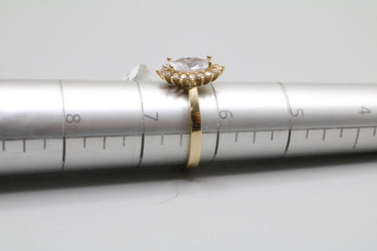 14K Yellow Gold Marquise Promise Ring (Size 6 1/4)
