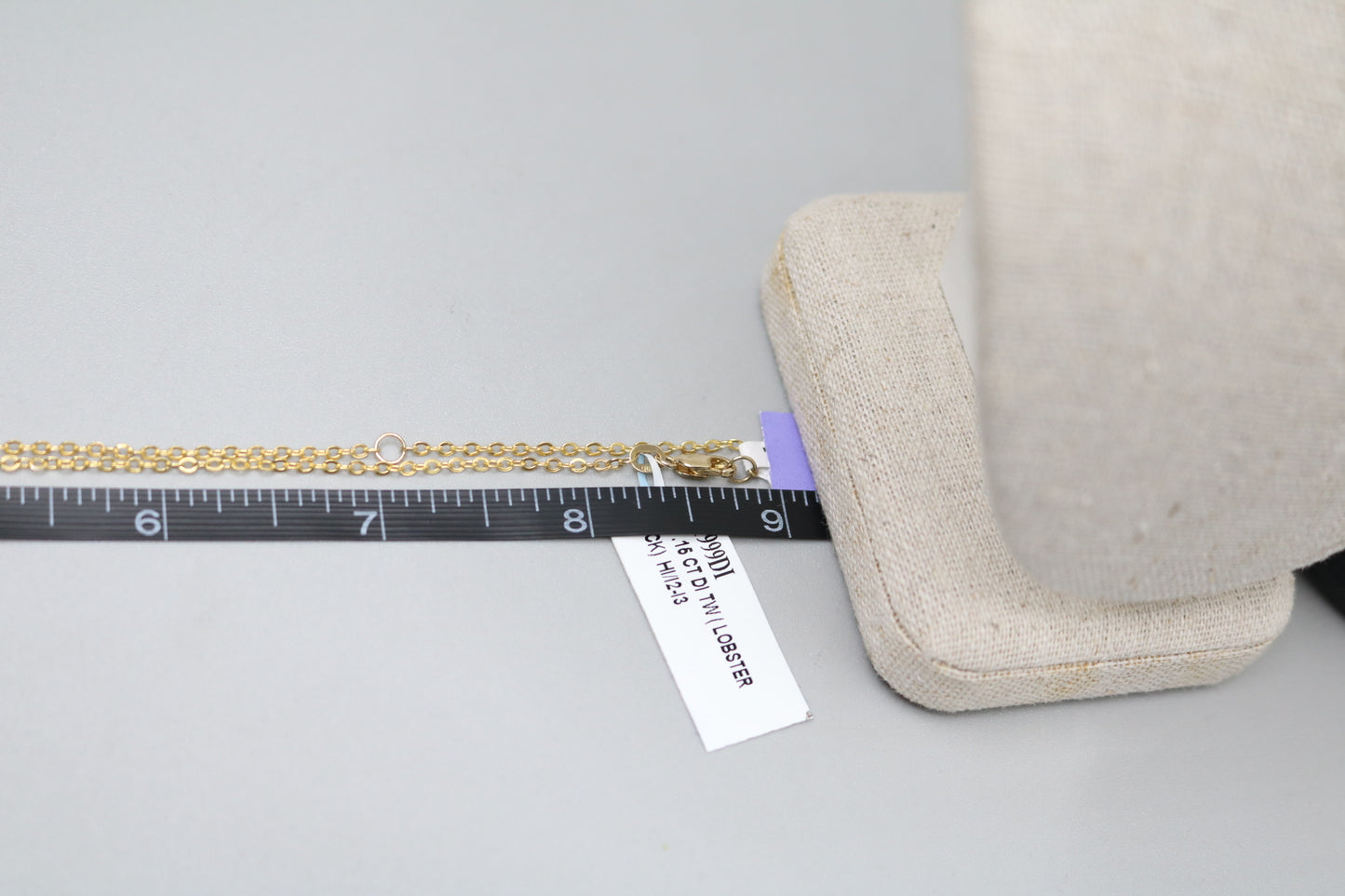 14K Yellow Gold Cable Necklace with Diamonds (0.15 CTW) 18 Inches