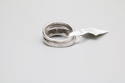10K White Gold Diamond Wedding Set (Size 5)