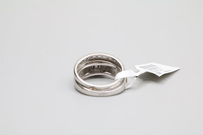 10K White Gold Diamond Wedding Set (Size 5)