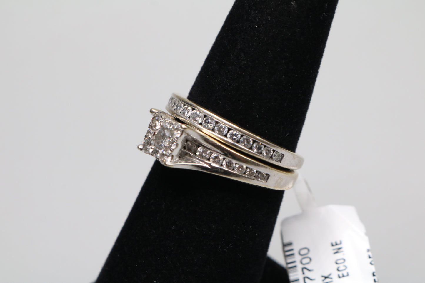14K White Gold Diamond Wedding Set (Size 7 & 1/2)