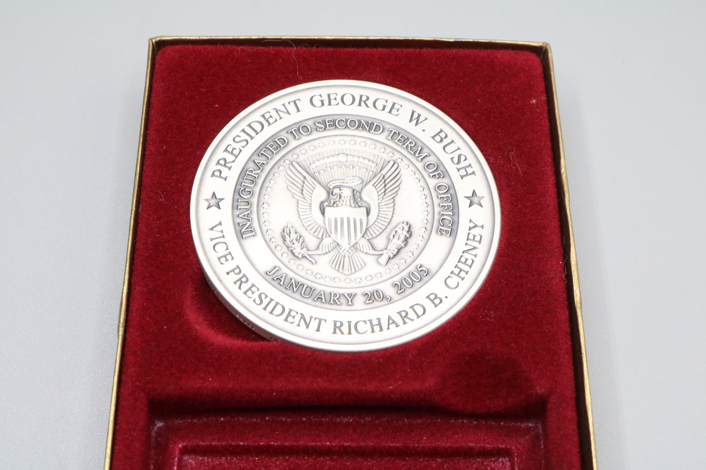 2005 President George Bush & VP Richard Cheney 2nd Inauguration Silver .999 Medal