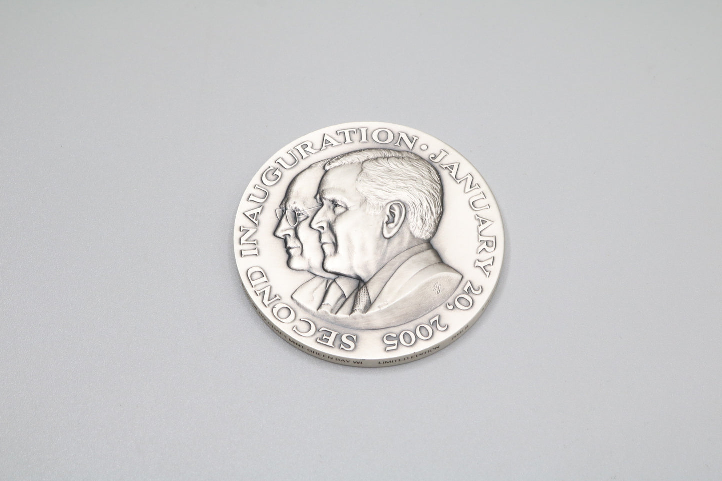 2005 President George Bush & VP Richard Cheney 2nd Inauguration Silver .999 Medal