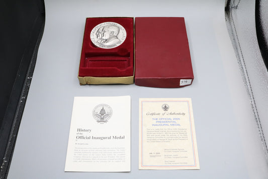 2005 President George Bush & VP Richard Cheney 2nd Inauguration Silver .999 Medal
