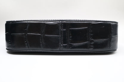 Coach Nolita 19 Mini In Embossed Leather Crocodile/Silver/Black