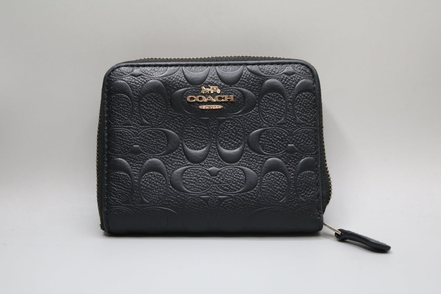 Coach Small Zip Around Wallet In Signature Leather
