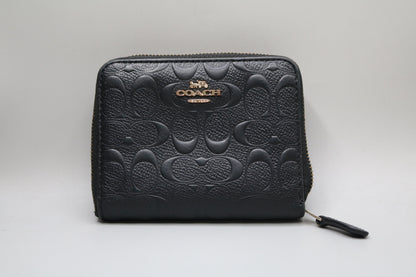 Coach Small Zip Around Wallet In Signature Leather