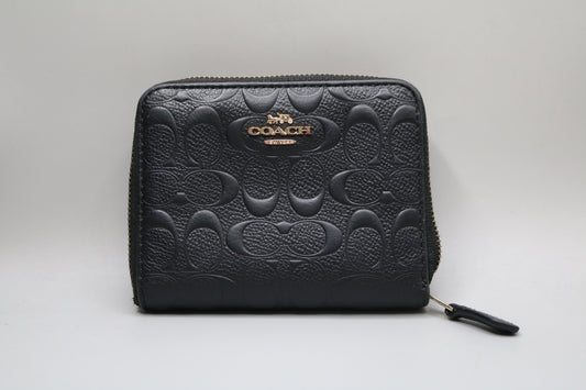 Coach Small Zip Around Wallet In Signature Leather