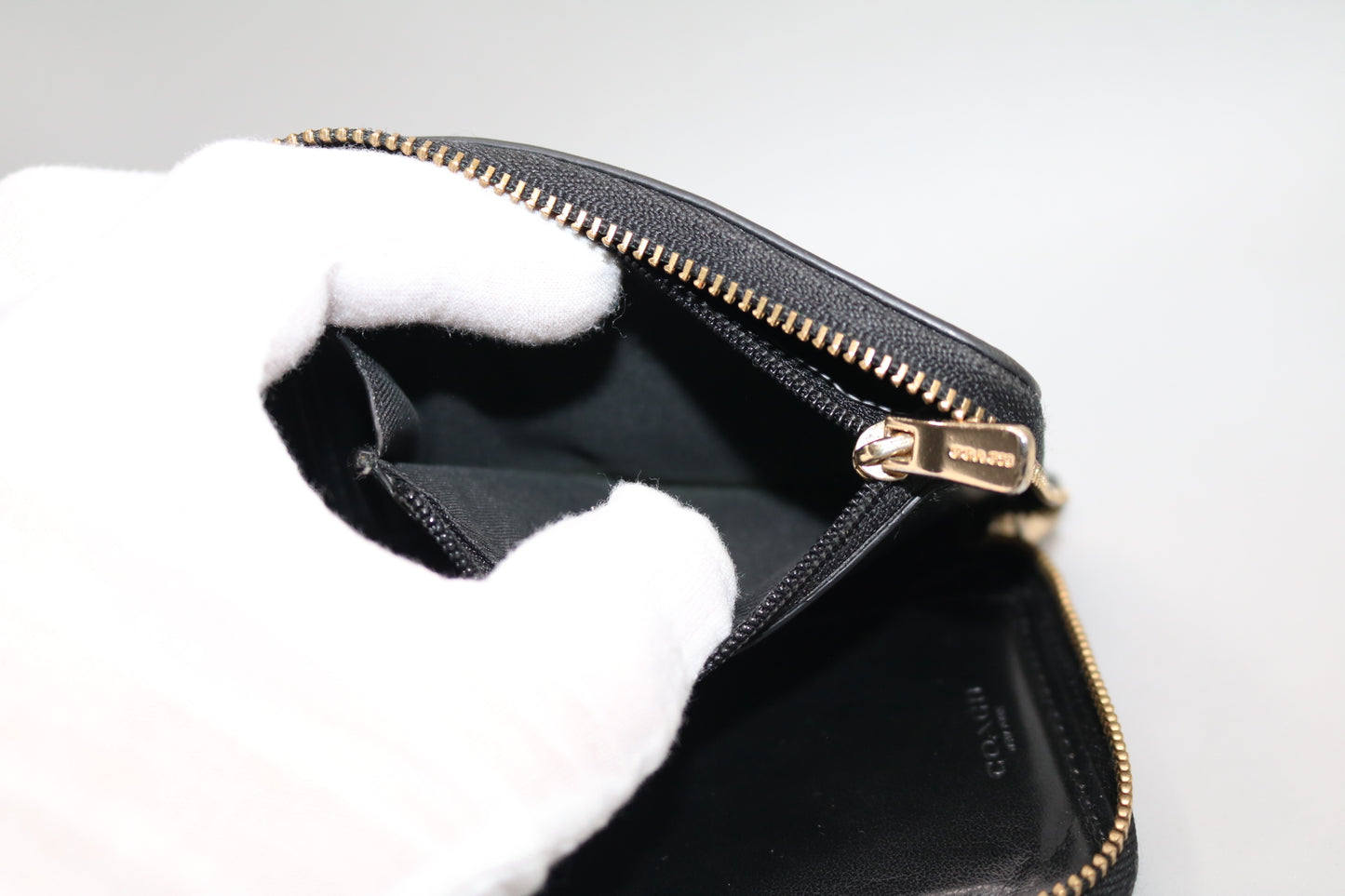 Coach Small Zip Around Wallet In Signature Leather