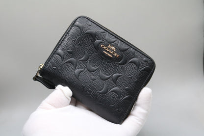 Coach Small Zip Around Wallet In Signature Leather