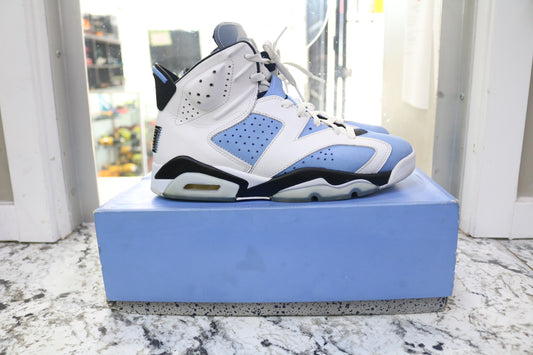 Jordan 6 Retro CT8529-410 "UNC White" Size 9.5 Men's