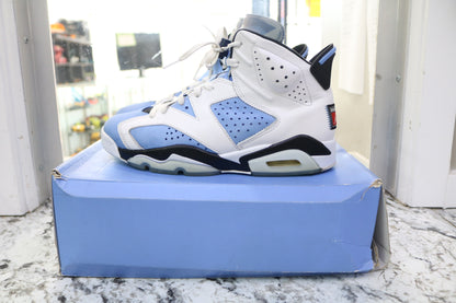 Jordan 6 Retro CT8529-410 "UNC White" Size 9.5 Men's