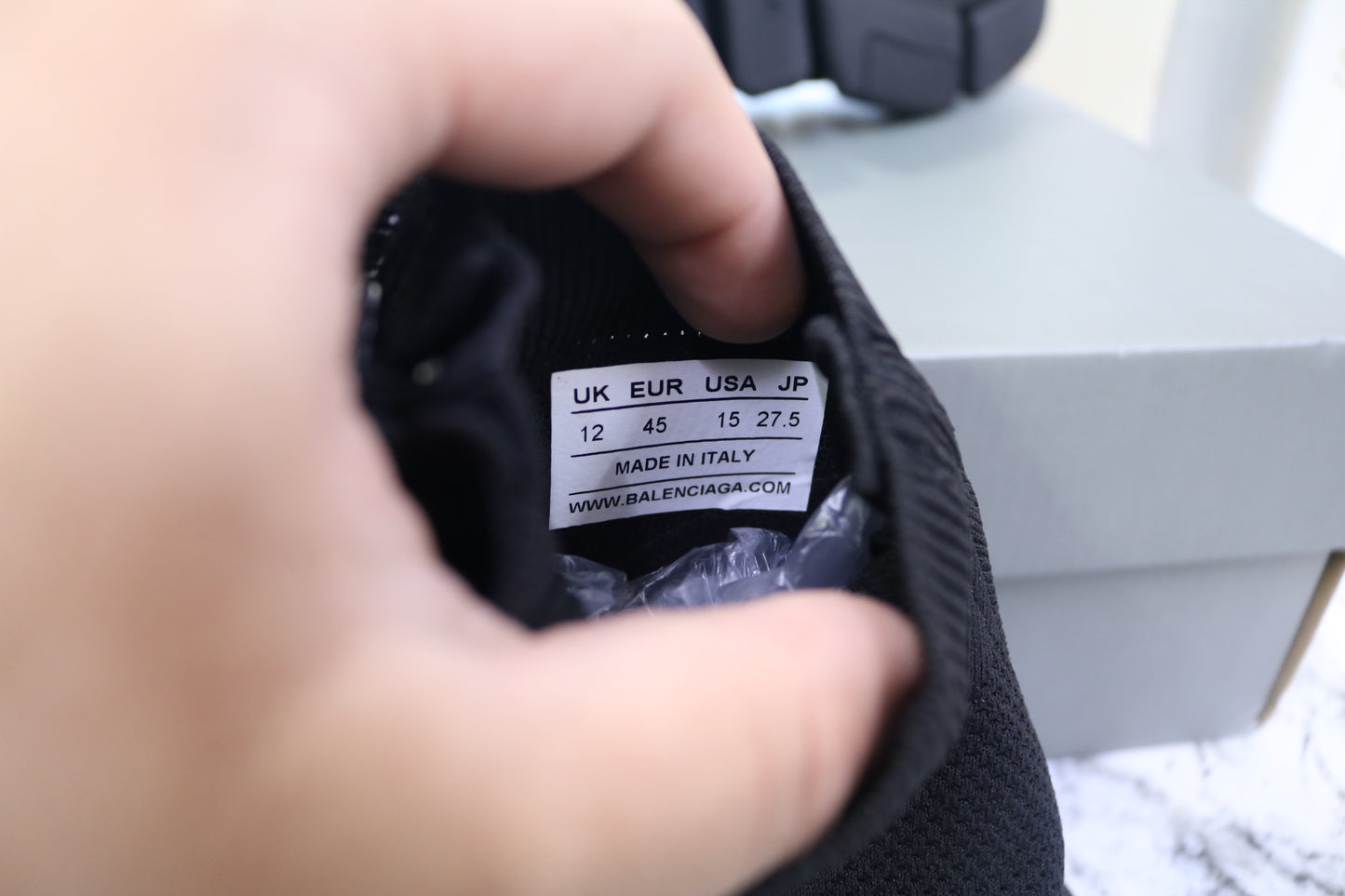 Balenciaga Men's Speed 2.0 Lace-up Knit Sneaker in Black (EUR 45)