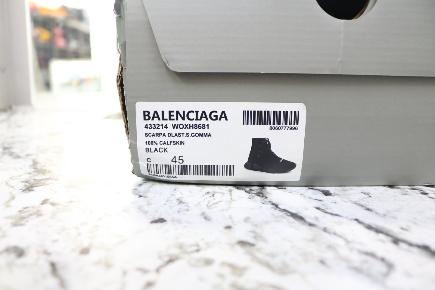 Balenciaga Men's Speed 2.0 Lace-up Knit Sneaker in Black (EUR 45)