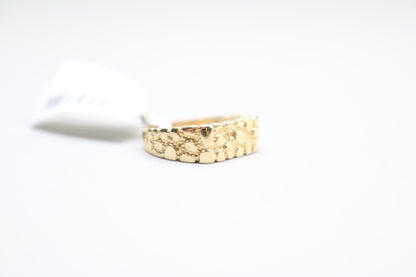 14k Yellow Gold Nugget Pinky Ring (size 3)