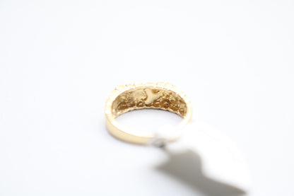 14k Yellow Gold Nugget Pinky Ring (size 3)